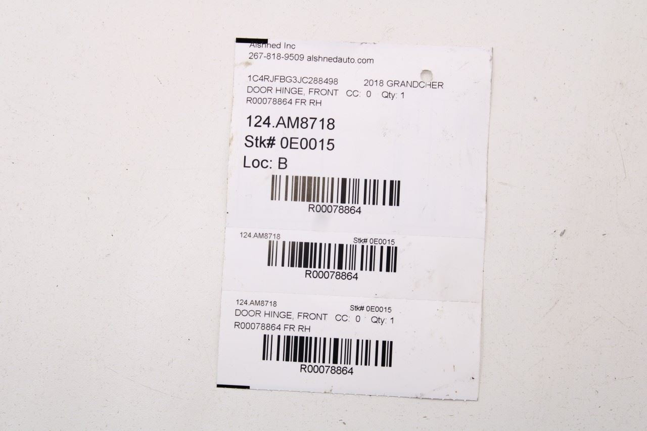 2011-21 Jeep Grand Cherokee Limited Front Right Door Hinge Upper and Lower Pair - Alshned Auto Parts