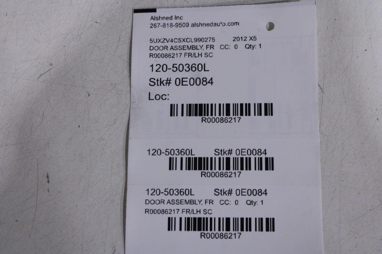 2007-2013 BMW X5 Xdrive35i Front Left Side Door Shell Panel 41517211423 OEM - Alshned Auto Parts