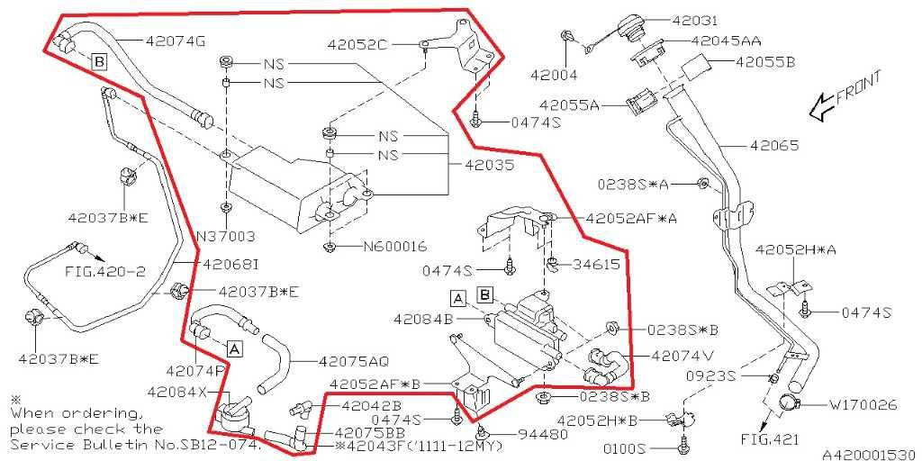 2012-16 Subaru Impreza 2.0L Fuel Vapor Evaporative Emission Canister 42035FJ0101