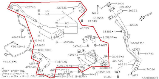 2012-16 Subaru Impreza 2.0L Fuel Vapor Evaporative Emission Canister 42035FJ010 - Alshned Auto Parts