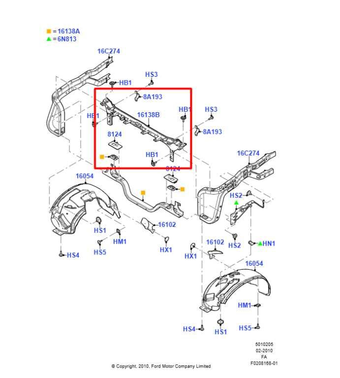 11-16 Ford F250 Lariat Crew Cab 6.2L Front Radiator Upper Support Tie Bar *ReaD* - Alshned Auto Parts