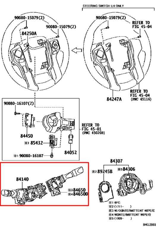 2015-2023 Toyota Tacoma SR5 3.5L Steering Column Light Turn Signal Wiper Switch - Alshned Auto Parts