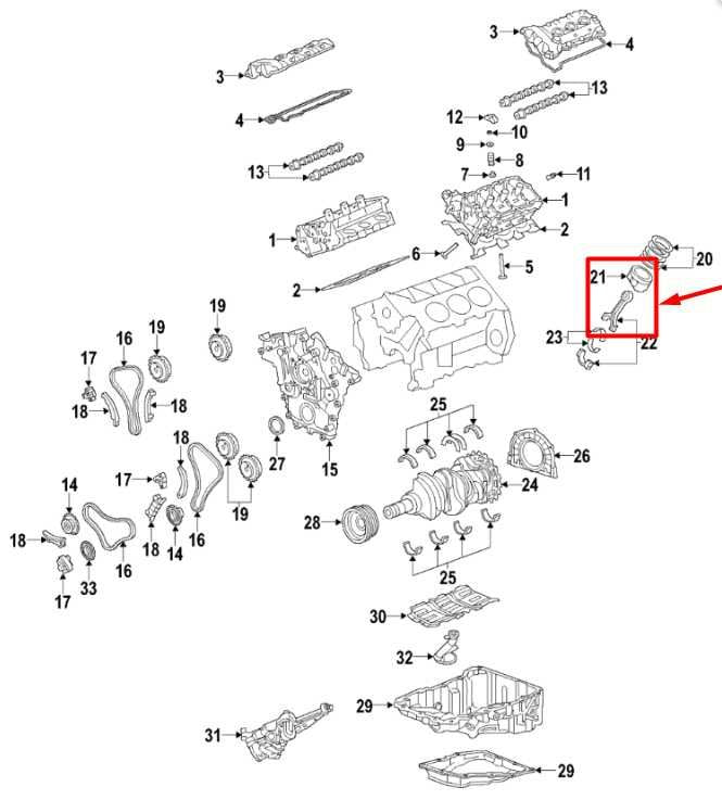 2017-2019 Buick Lacrosse Premium 3.6L Engine Piston with Connecting Rod Set of 6 - Alshned Auto Parts