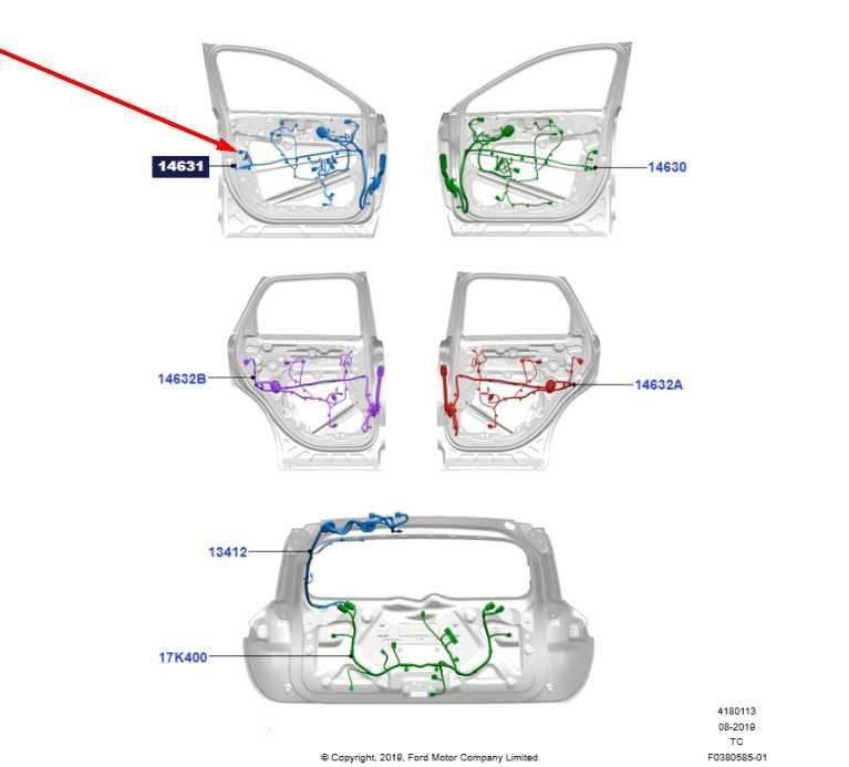 2023-2024 Ford Escape ST Front Left Driver Side Door Wire Harness PZ1Z-14631-E - Alshned Auto Parts
