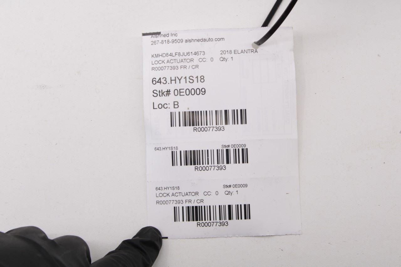 17-20 Hyundai Elantra Value Edition Front Right Door Lock Latch Actuator *ReaD* - Alshned Auto Parts