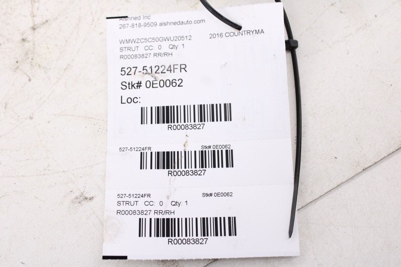 2011-16 Mini Countryman Cooper S AWD Rear Passenger RH Side Shock Strut Absorber - Alshned Auto Parts