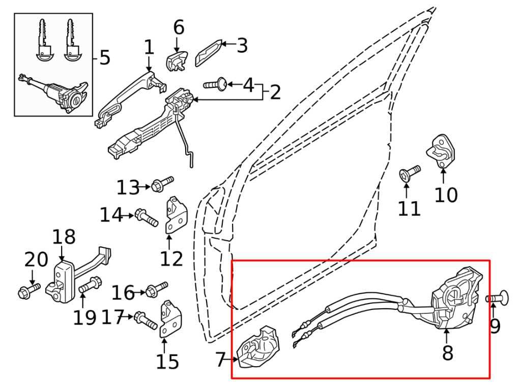 2016-21 Mazda CX-3 Touring Front RH Side Door Lock Latch Actuator w/ Door Handle - Alshned Auto Parts