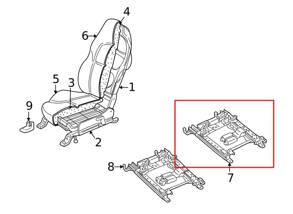 1997-04 Chevrolet Corvette Front Driver LH Side Seat Lower Track Frame w/ Motors - Alshned Auto Parts