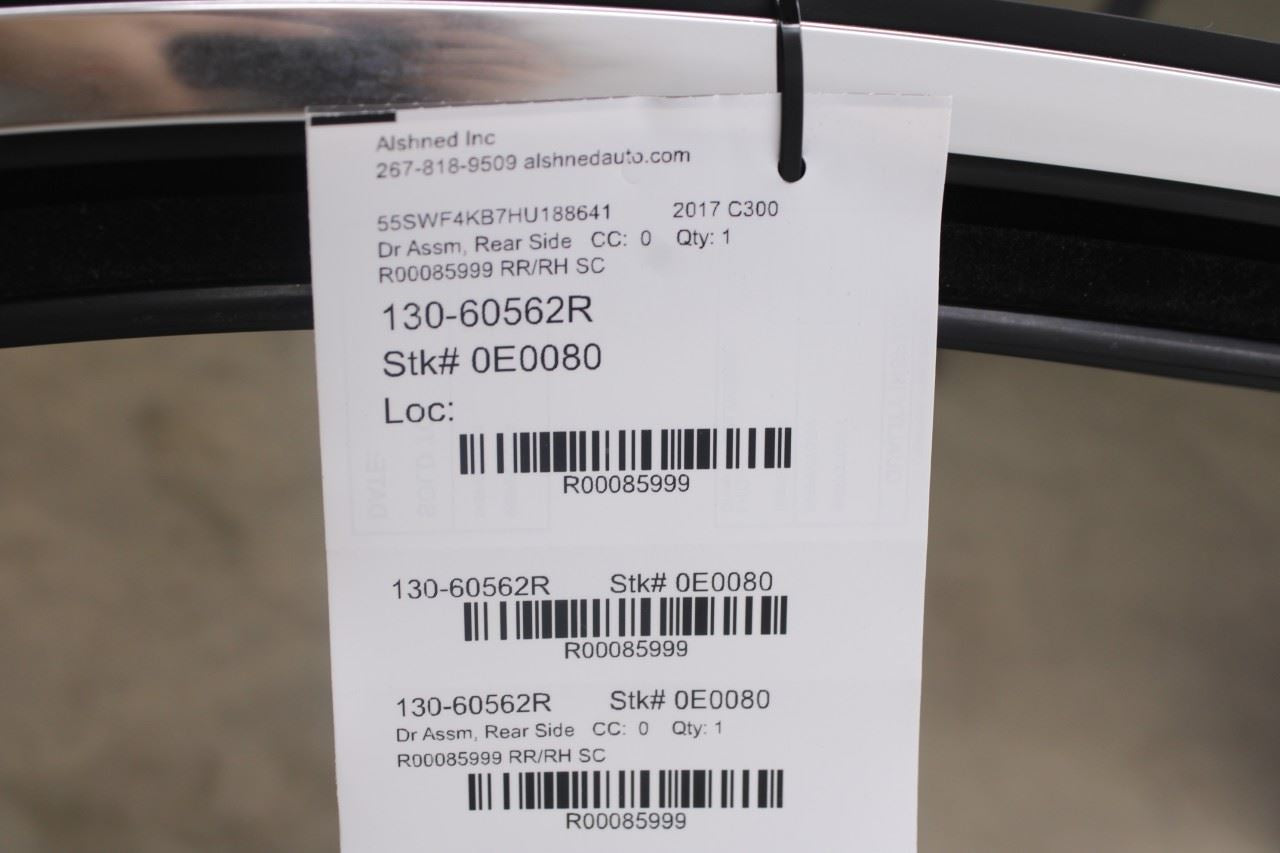 2015-21 Mercedes-Benz C300 4Matic Rear Right Side Door Shell Panel 20573002056414