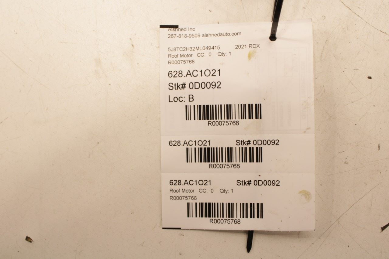 2019-25 Acura RDX SH-AWD Left Driver Side Sunroof Motor 70450-TJB-A020-M3 OEM - Alshned Auto Parts