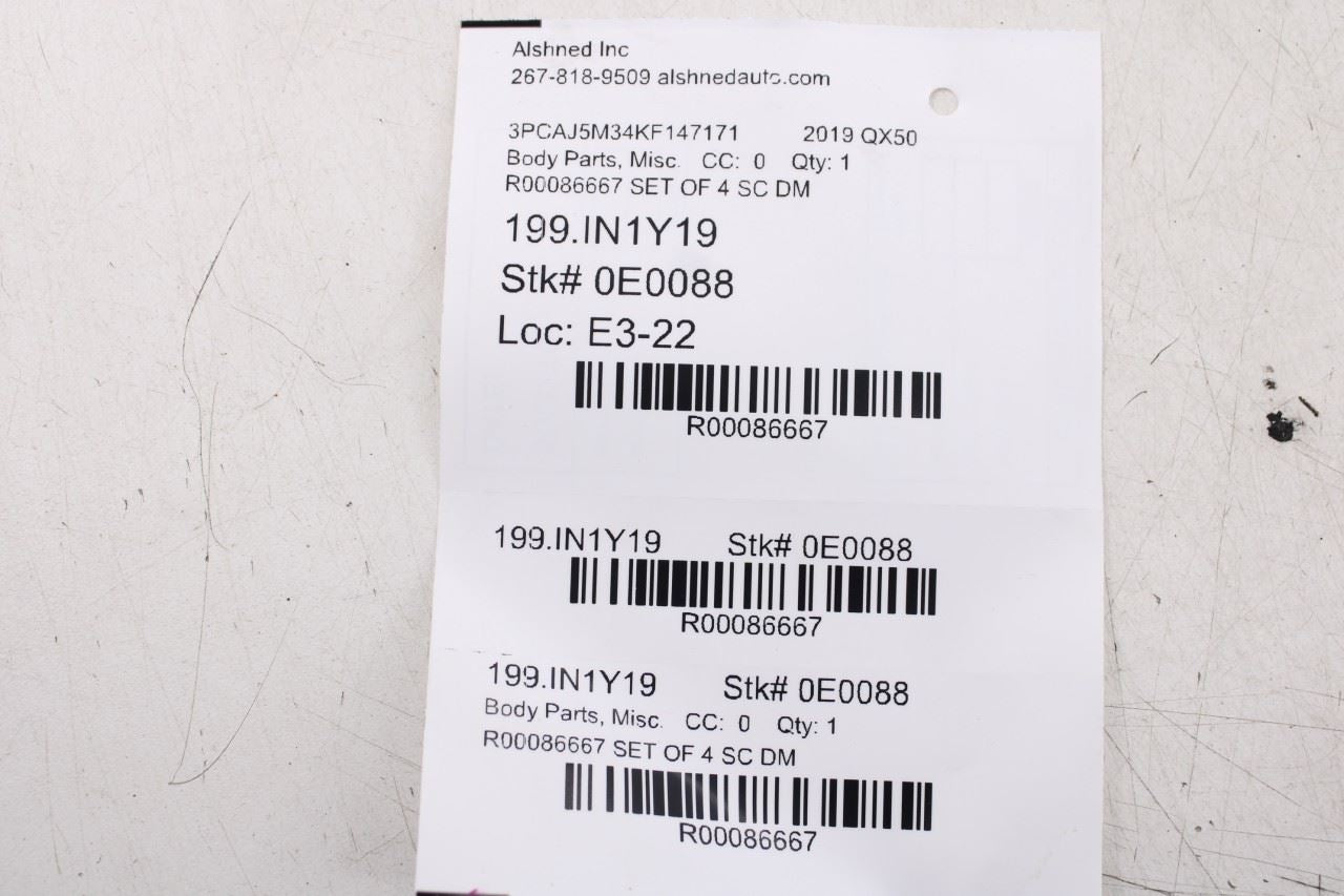 19-25 Infiniti QX50 ESSENTIAL FR and RR RH and Left Door Sill Scuff Plate *ReaD* - Alshned Auto Parts
