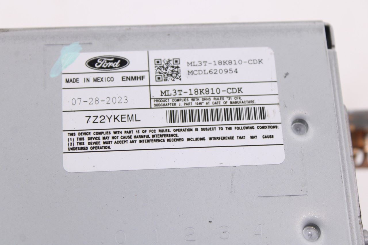 2021-2024 Ford F150 XLT Supercrew Audio Radio Receiver ML3T-18K810-CDK OEM7