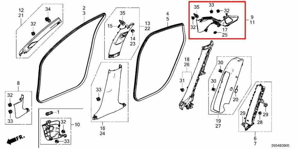 23-26 Acura Integra A-Spec Rear Driver LH Side C-Pillar Upper Quarter Trim Assy - Alshned Auto Parts