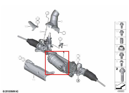 2023-25 BMW 430i xDrive Gran Coupe 2.0L Power Steering Rack Pinion Motor *ReaD* - Alshned Auto Parts