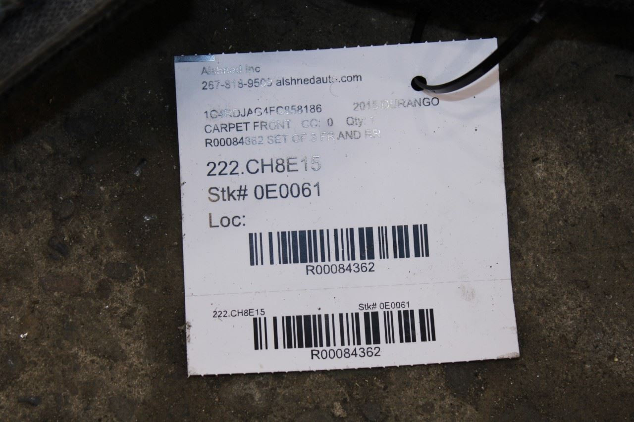2014-15 Dodge Durango Front Rear Right Left and Trunk Floor Carpet Liner *ReaD*23