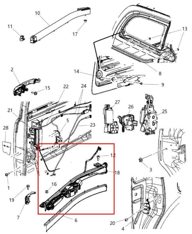 2016-20 Dodge Grand Caravan SXT Rear Left Side Power Sliding Door Track w/ Motor1