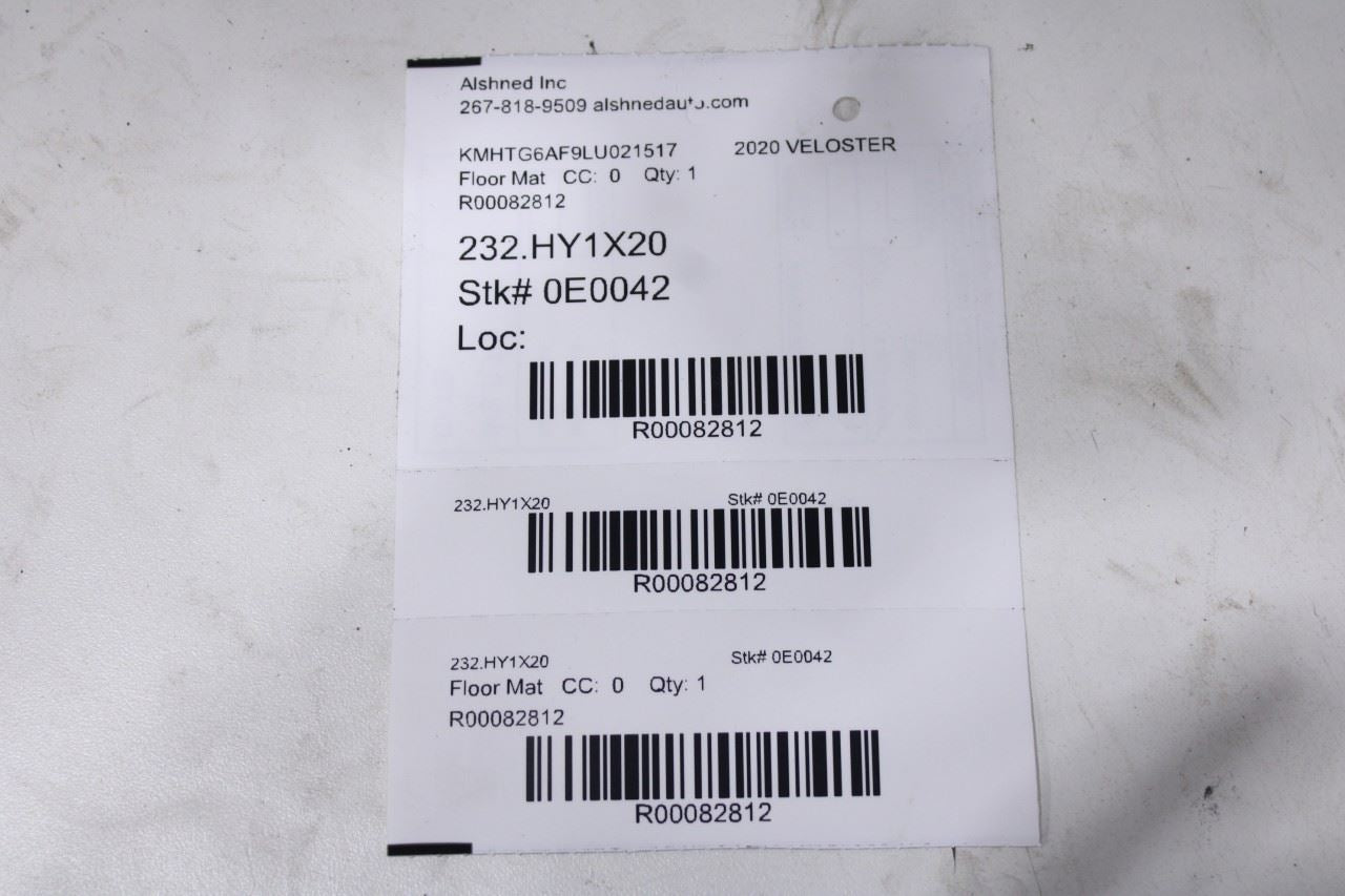 2019-21 Hyundai Veloster 2.0L Front Floor Interior Carpet Liner 84260-J3000-NNB - Alshned Auto Parts