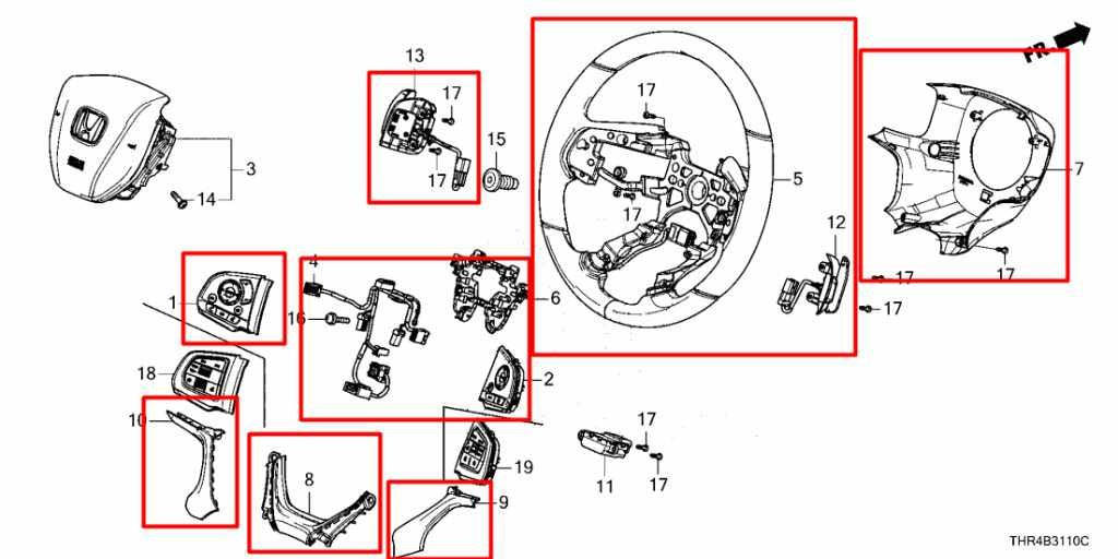 2018-26 Honda Odyssey Touring 3.5L FWD Steering Wheel Leather w/ Control Buttons - Alshned Auto Parts