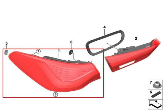 2023-2025 BMW 430i Gran Coupe xDrive Rear Right Passenger Side Tail Light Lamp - Alshned Auto Parts