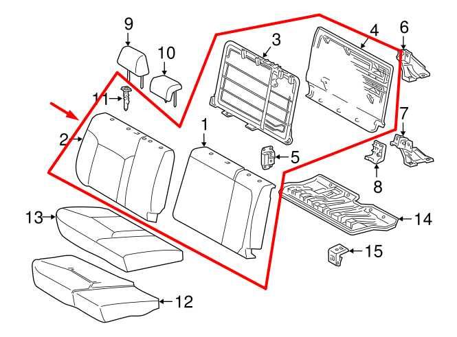 2015-23 Toyota Tacoma Rear Right 2nd Row Seat Back Upper Cushion 71077-04331-C2 - Alshned Auto Parts