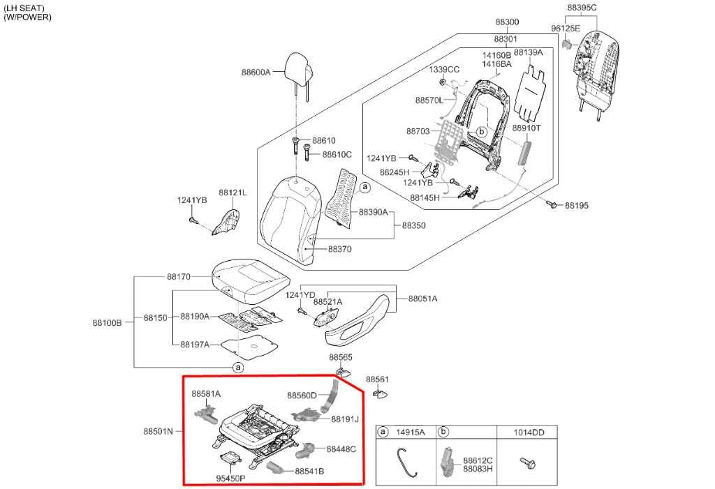 2023-25 Kia Sportage Hybrid EX Front Left Side Seat Lower Track Frame w/ Motors - Alshned Auto Parts