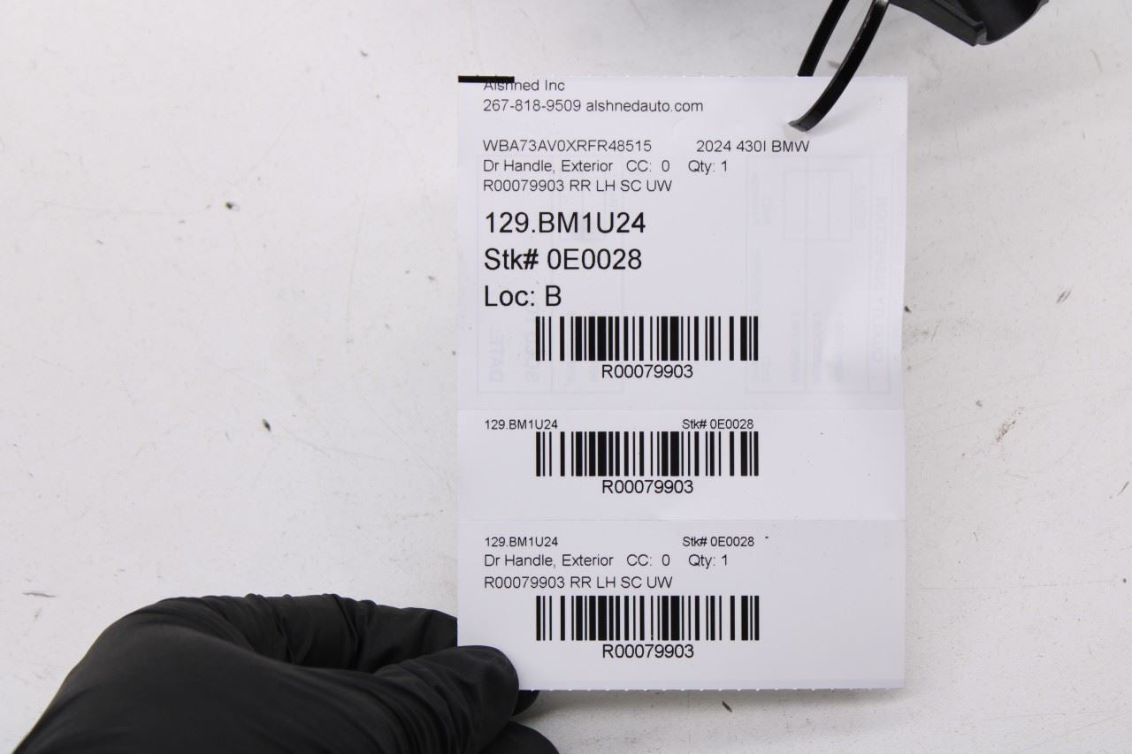 23-25 BMW 430i xDrive Gran Coupe 2.0L Rear Driver Left Side Door Exterior Handle - Alshned Auto Parts