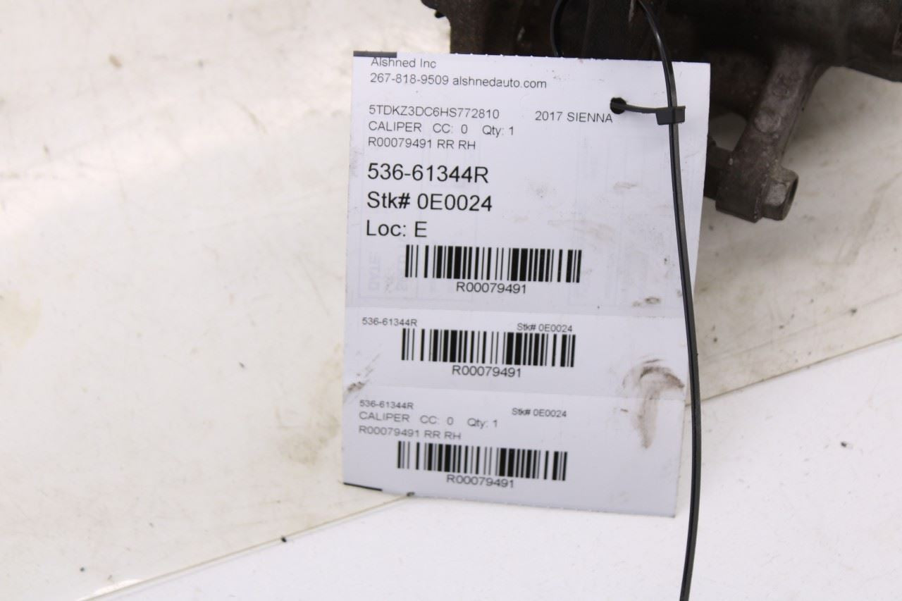 14-20 Toyota Sienna LE Rear Right Passenger Side Brake Disc Caliper 47830-0E070 - Alshned Auto Parts