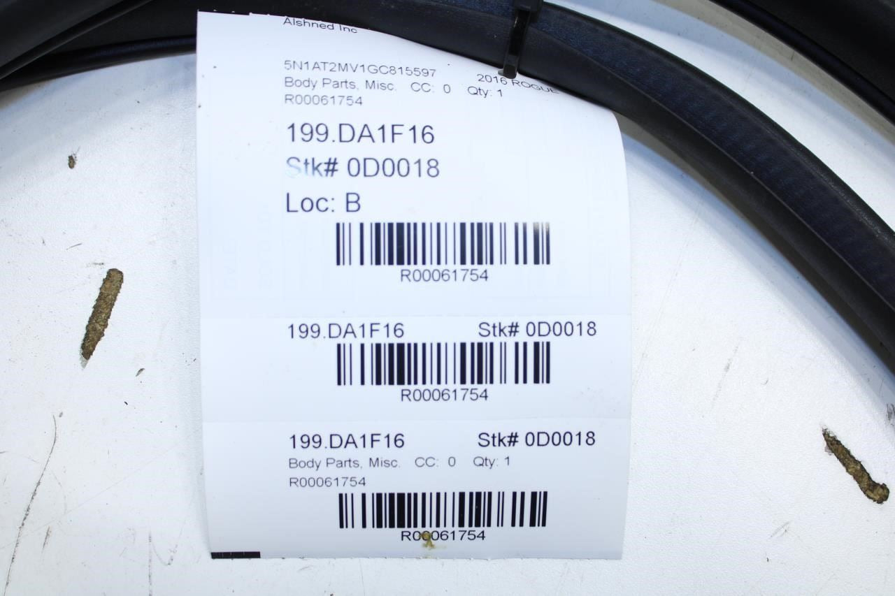 2014-2020 Nissan Rogue SV Rear Right Door Weatherstrip On Body 76923-7FL0A OEM - Alshned Auto Parts