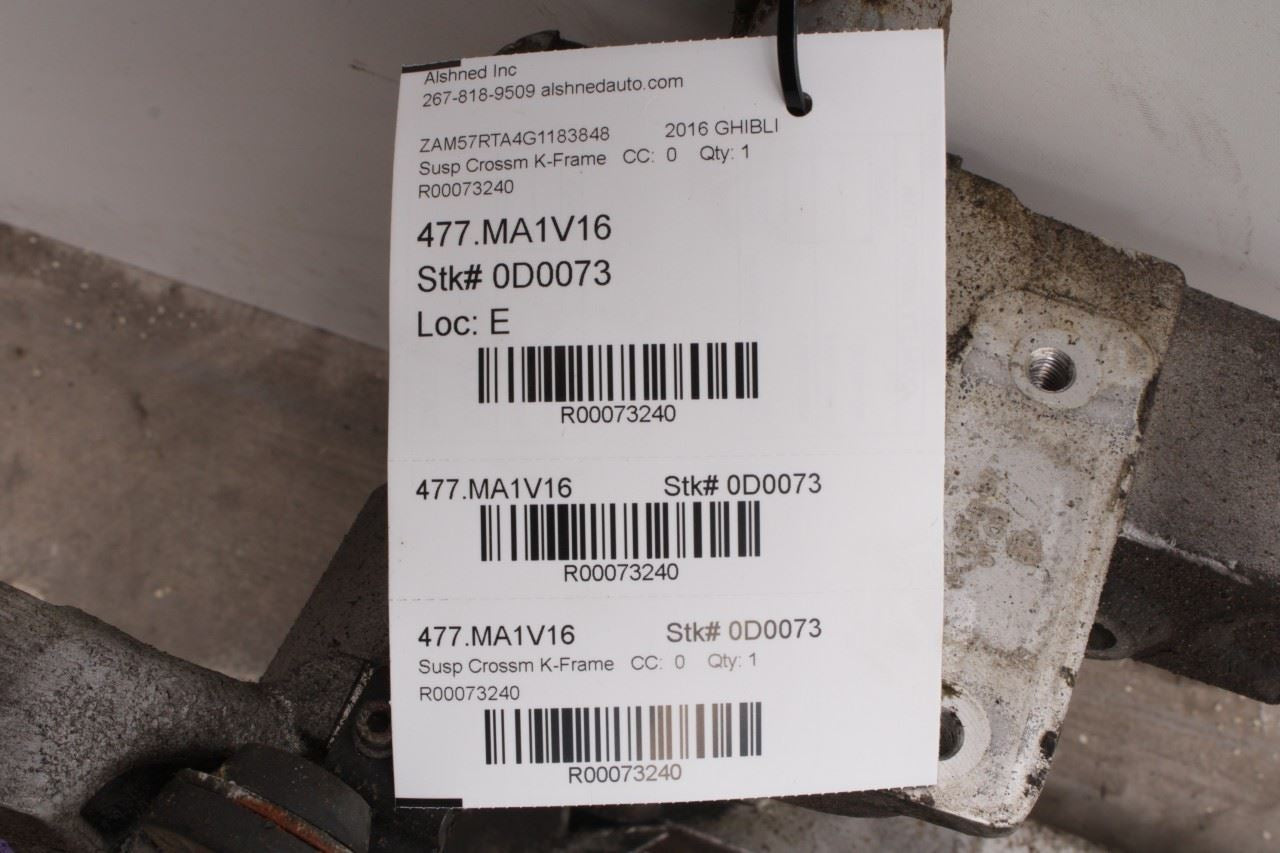 2014-21 Maserati Ghibli S Q4 AWD Front Suspension Crossmember Subframe 670006613 - Alshned Auto Parts