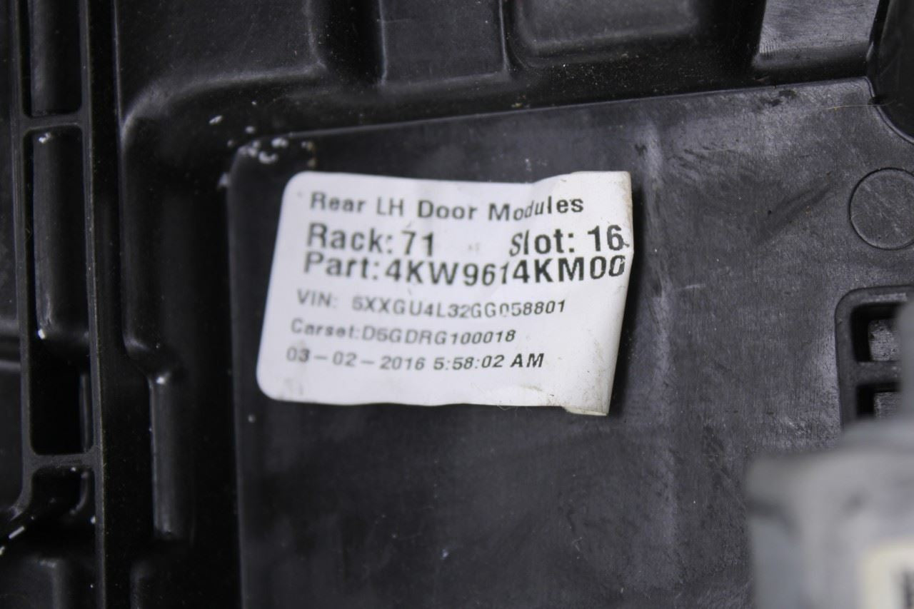 2016-20 KIA Optima EX Rear Left Side Door Window Regulator w/ Carrier and Motor - Alshned Auto Parts