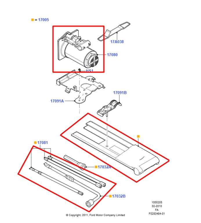 2005-2022 Ford F250 Lariat Crew Cab 6.2L 4WD Lift Jack and Tool Kit w/ Tools Bag - Alshned Auto Parts