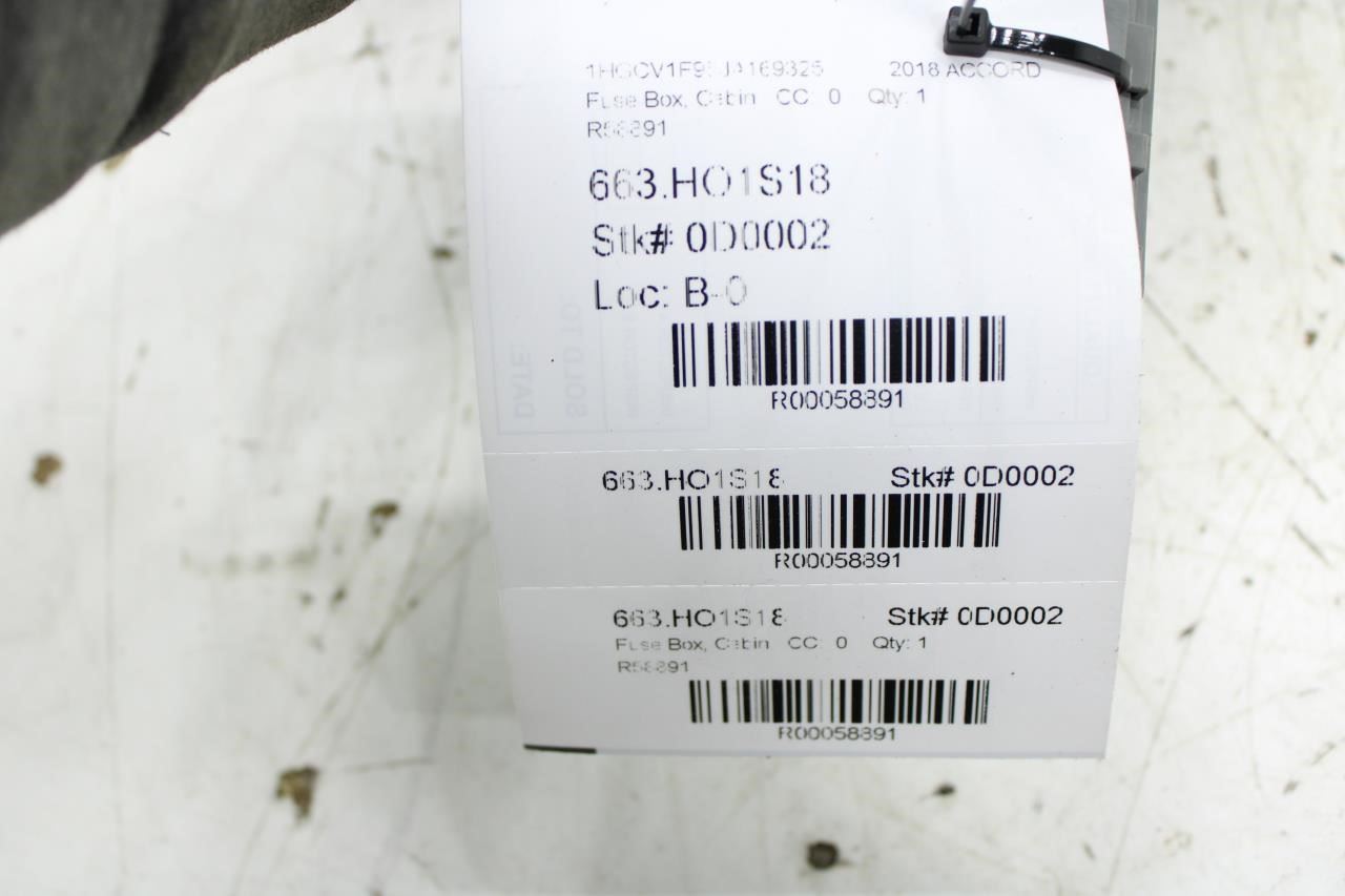 2018-20 Honda Accord 1.5L Cabin Fuse Relay Box Junction Block 38200-TVA-A11 OEM - Alshned Auto Parts