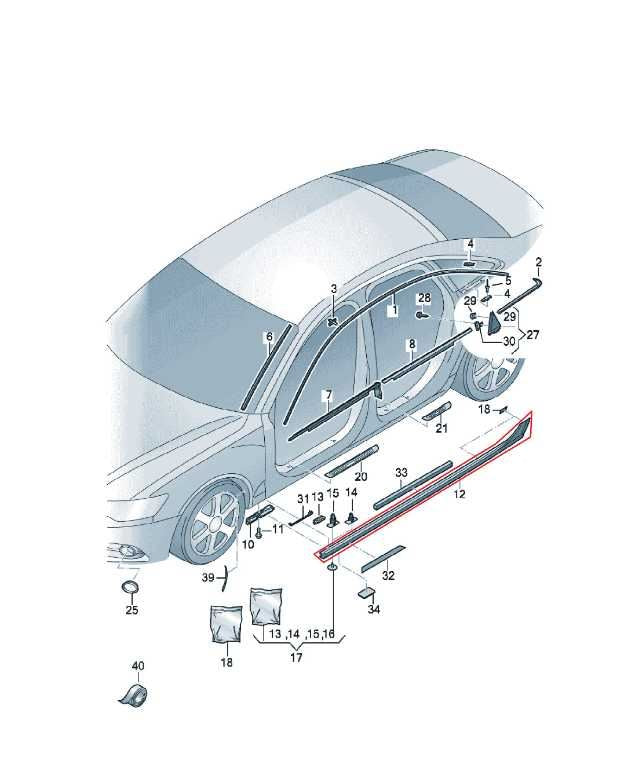 2012-2015 Audi A7 Premium Left Side Rocker Skirt Panel Molding 4G8853855 *ReaD*1