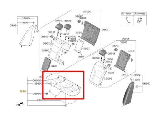 22-23 Kia Stinger GT1 Rear 2nd Row Seat Lower Cushion Bottom 89100-J5530CLX OEM - Alshned Auto Parts