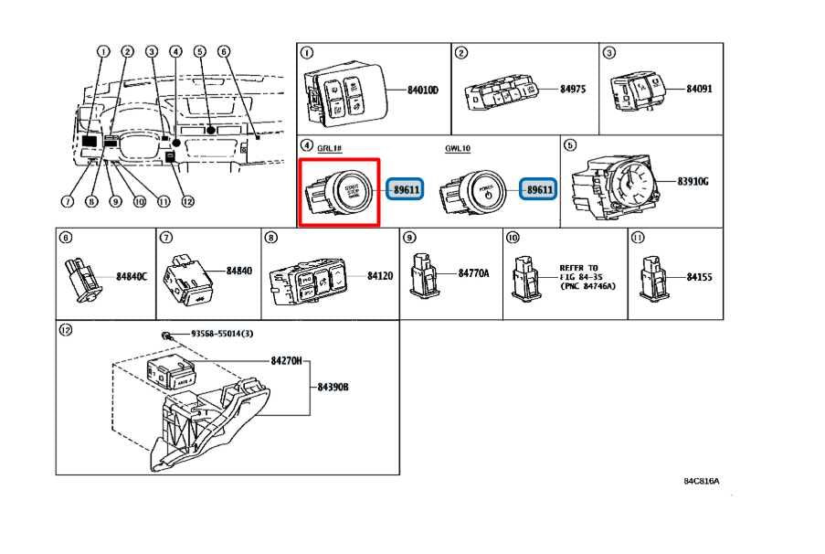 2013-16 Lexus GS350 Key Keyless Remote Entry Fob Transmitter w/ Ignition Button - Alshned Auto Parts