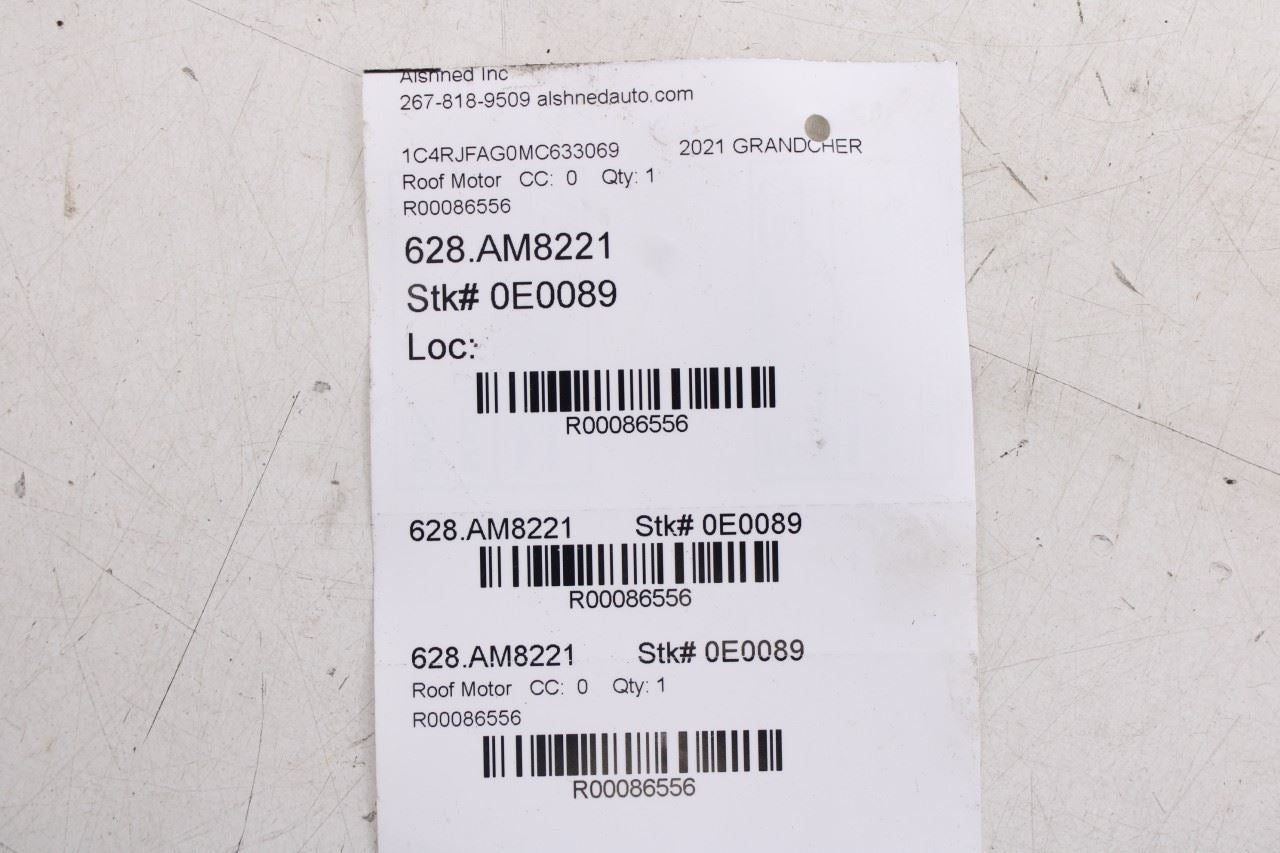 2011-2022 Jeep Grand Cherokee Laredo X 4x4 Upper Roof Sunroof Motor 68082477AC15