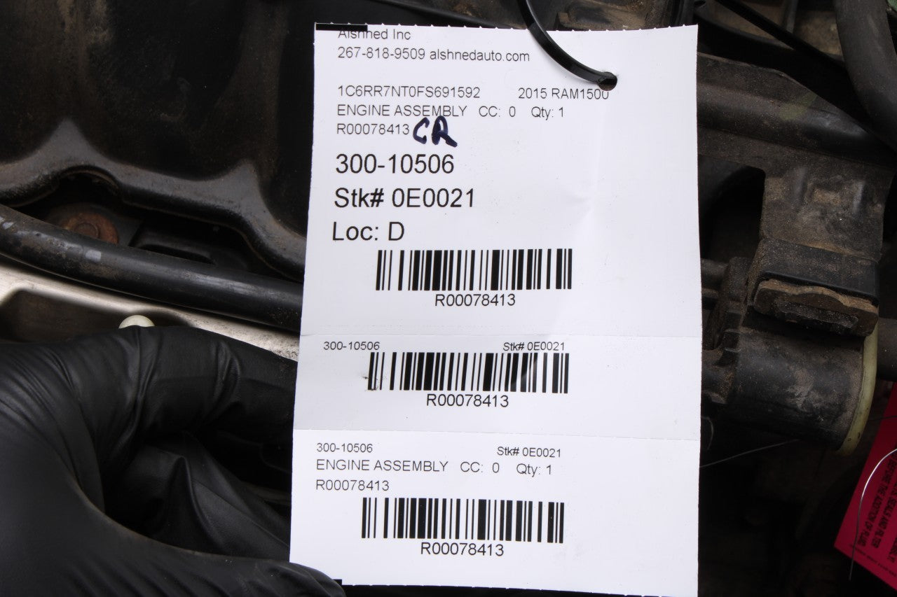 13-24 Ram 1500 Classic 5.7L Engine Motor VIN T 8th digit 183K 04893430PA *ReaD* - Alshned Auto Parts