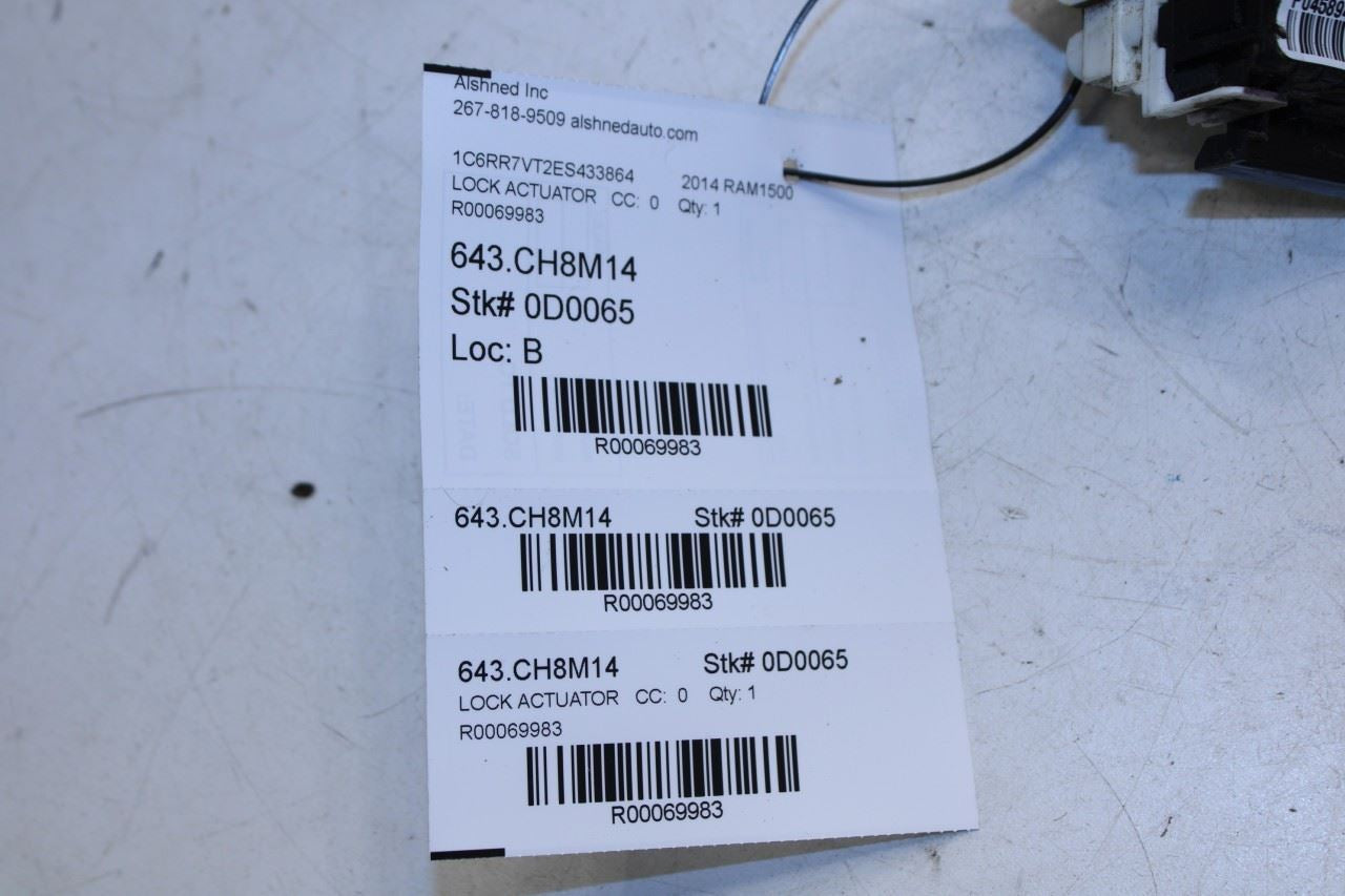 2012-18 RAM 1500 Crew Cab Laramie Front Left Door Lock Latch Actuator 4589417AH - Alshned Auto Parts