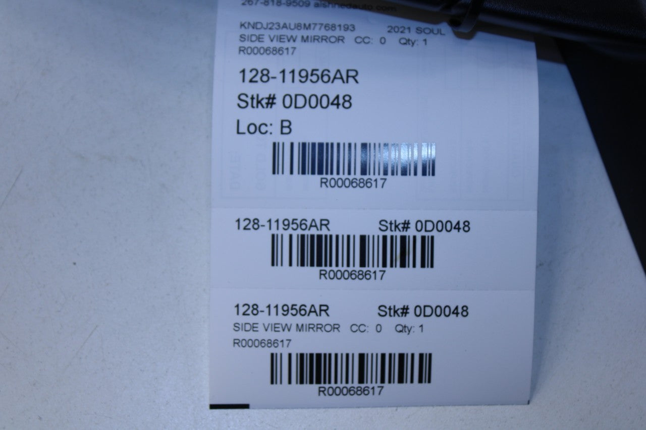 2020-2024 Kia Soul LX 2.0L Passenger Right Side Rear View Mirror 87620-K0410 OEM - Alshned Auto Parts