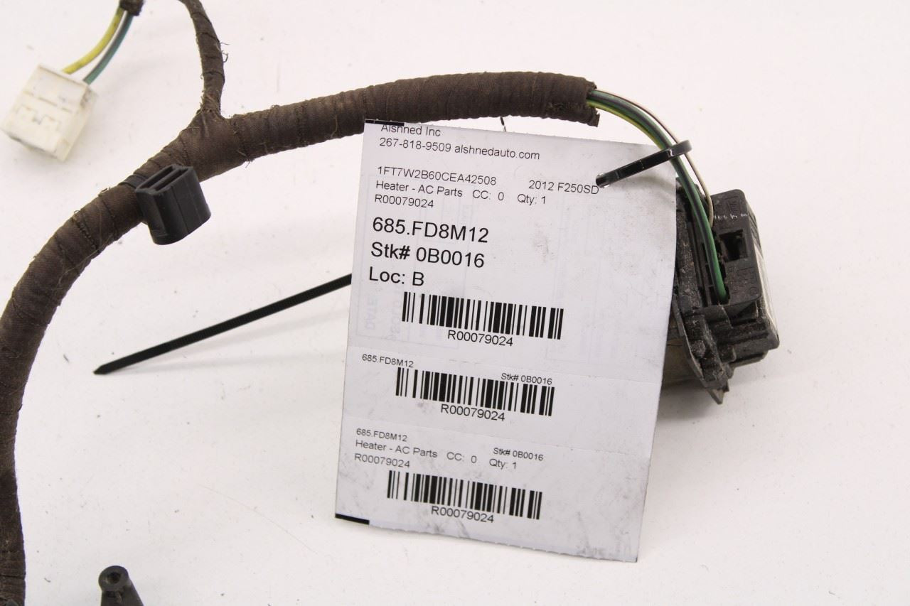 11-12 Ford F250 SD HVAC System Wire Harness w/ Blend Door Actuator and Resistor - Alshned Auto Parts