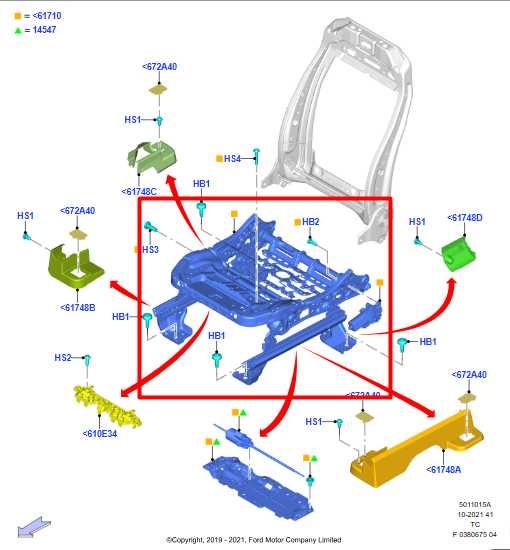 2020-25 Ford Escape SEL Front Driver Left Side Seat Lower Track Frame w/ Motors - Alshned Auto Parts
