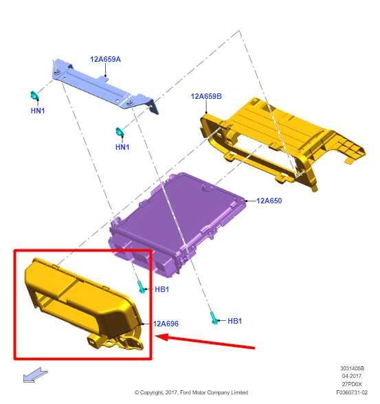 2018-2020 Ford F150 Engine Control Module Cover Bracket Seal JL3A-12A696-AC OEM - Alshned Auto Parts