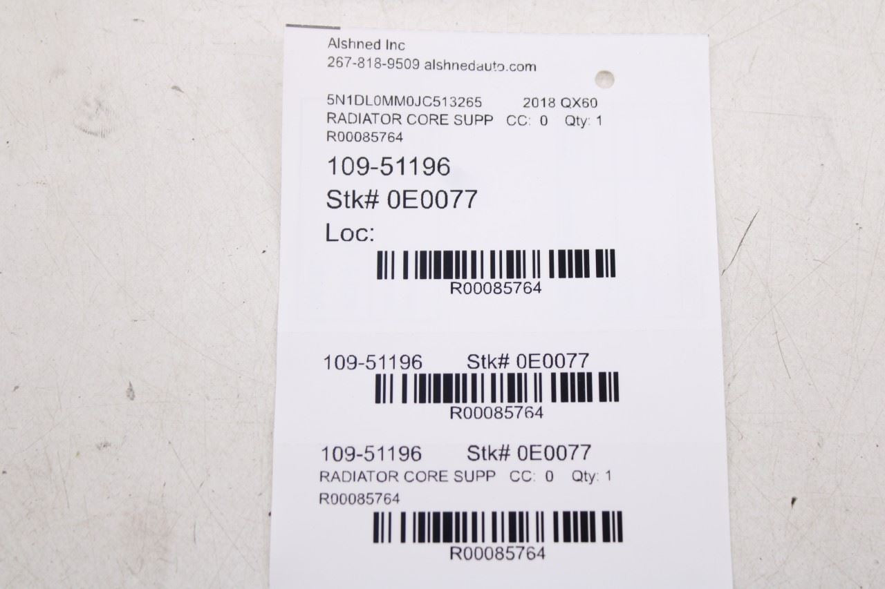 2014-2020 Infiniti QX60 3.5L Front Upper Radiator Core Support Cover 62580-3JA0A10