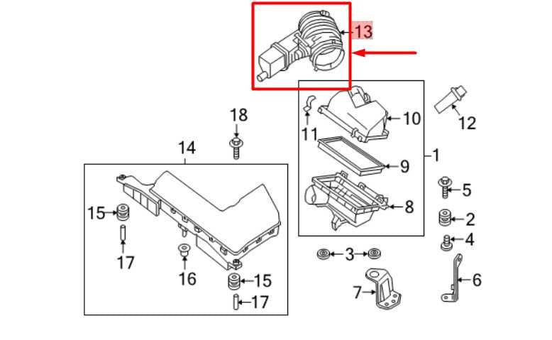 2017-2023 Nissan Maxima Air Cleaner Intake Duct Tube Hose 16576-4RA0B OEM - Alshned Auto Parts