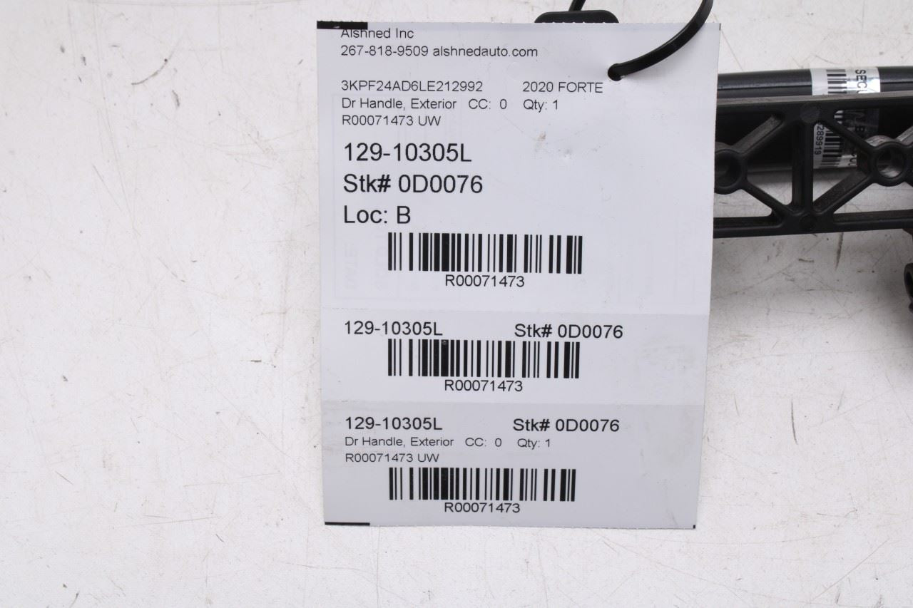 2019-2024 Kia Forte LXS Rear Left Driver Side Exterior Door Handle 82651-M6110 - Alshned Auto Parts