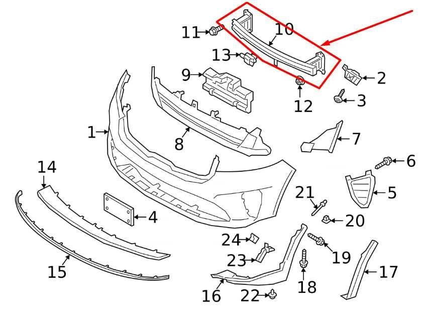 2016-2020 Kia Sorento LX Front Bumper Reinforcement Impact Bar Beam 64900-C6000 - Alshned Auto Parts