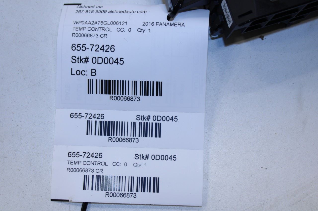 2014-2016 Porsche Panamera 4 Console AC Heater Temp Climate Control Panel *ReaD* - Alshned Auto Parts