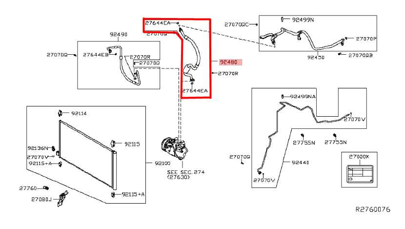 15-20 Nissan Murano Platinum 3.5L AC Conditioning Suction Flexible Low Hose Line - Alshned Auto Parts