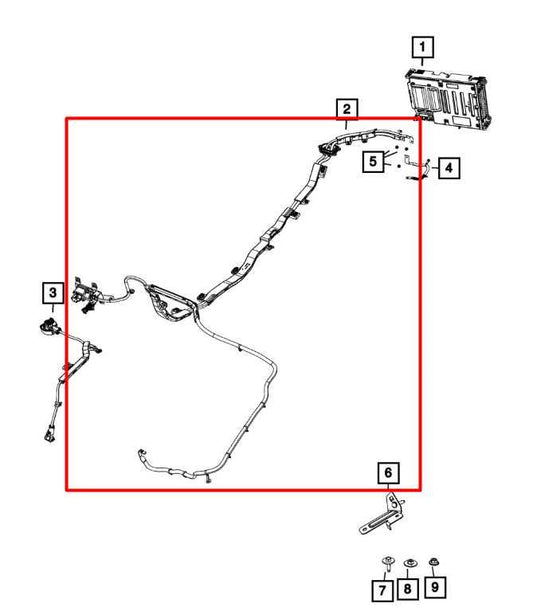 19-24 Ram 1500 Big Horn 5.7L 48Volt Hybrid Battery Wiring Harness 68269816AC OEM - Alshned Auto Parts