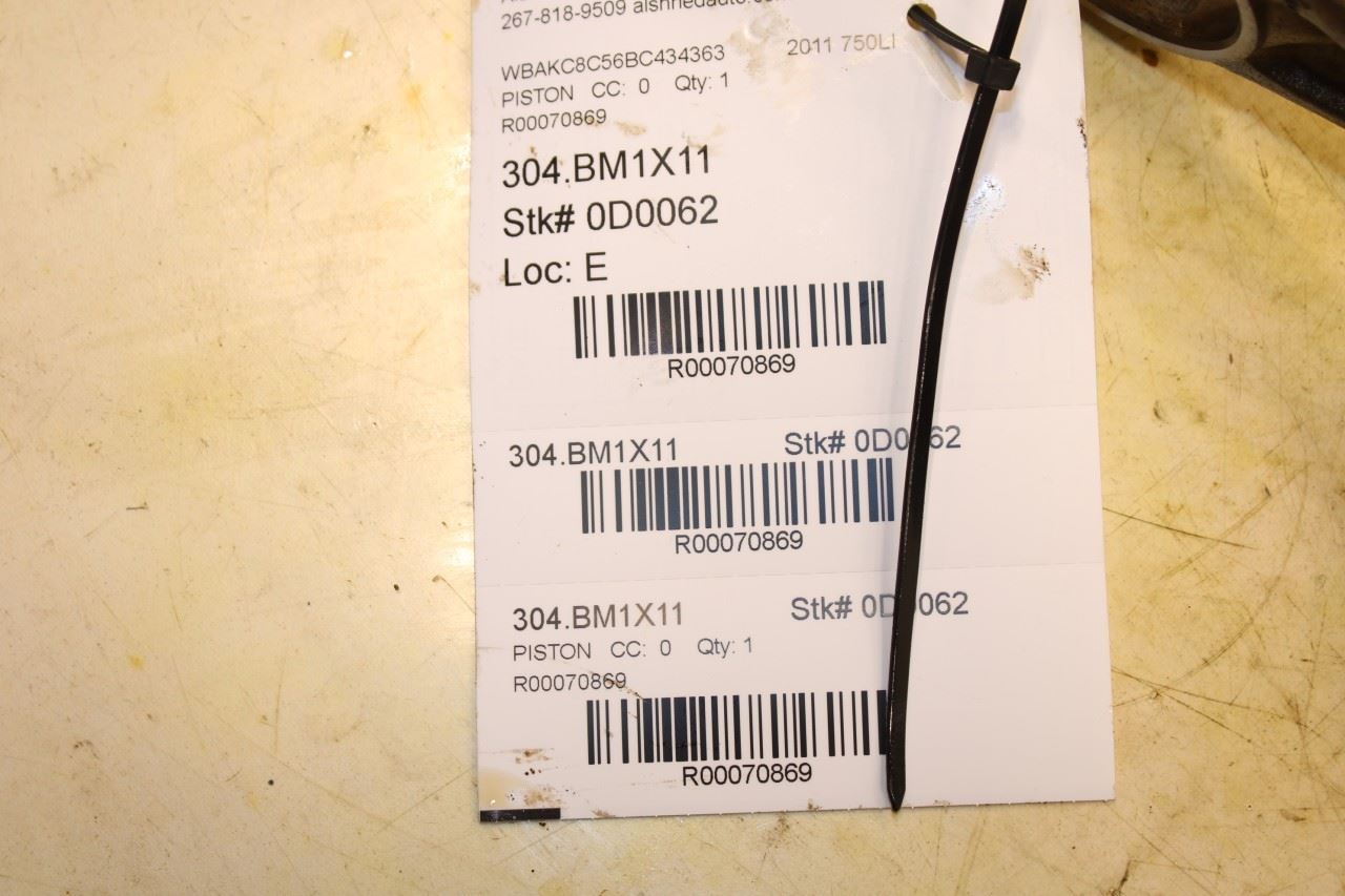 2010-12 BMW 750Li xDrive 4.4L Engine Piston Left 3 w/ Connecting Rod 11257613626 - Alshned Auto Parts
